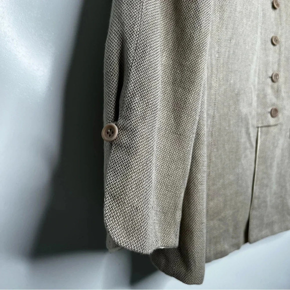 Armani Collezioni Linen Silk Blend Blazer Size 10 - Picture 6 of 9